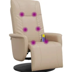 vidaXL Fauteuil inclinable de massage repose-pieds