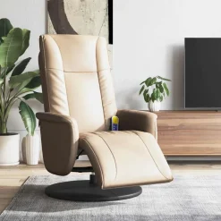 vidaXL Fauteuil inclinable de massage repose-pieds