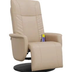 vidaXL Fauteuil inclinable de massage repose-pieds
