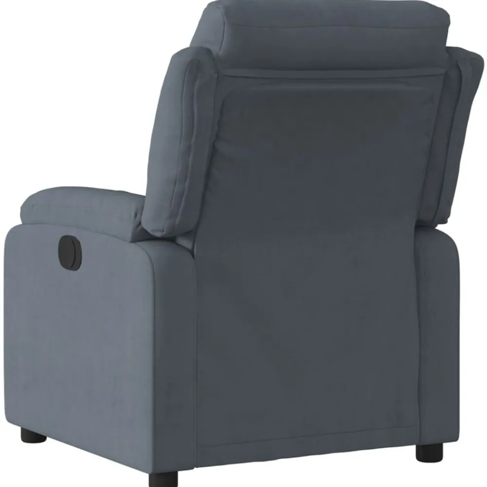 Fauteuils Et Chaises-vidaXL Fauteuil inclinable Velours Gris foncé