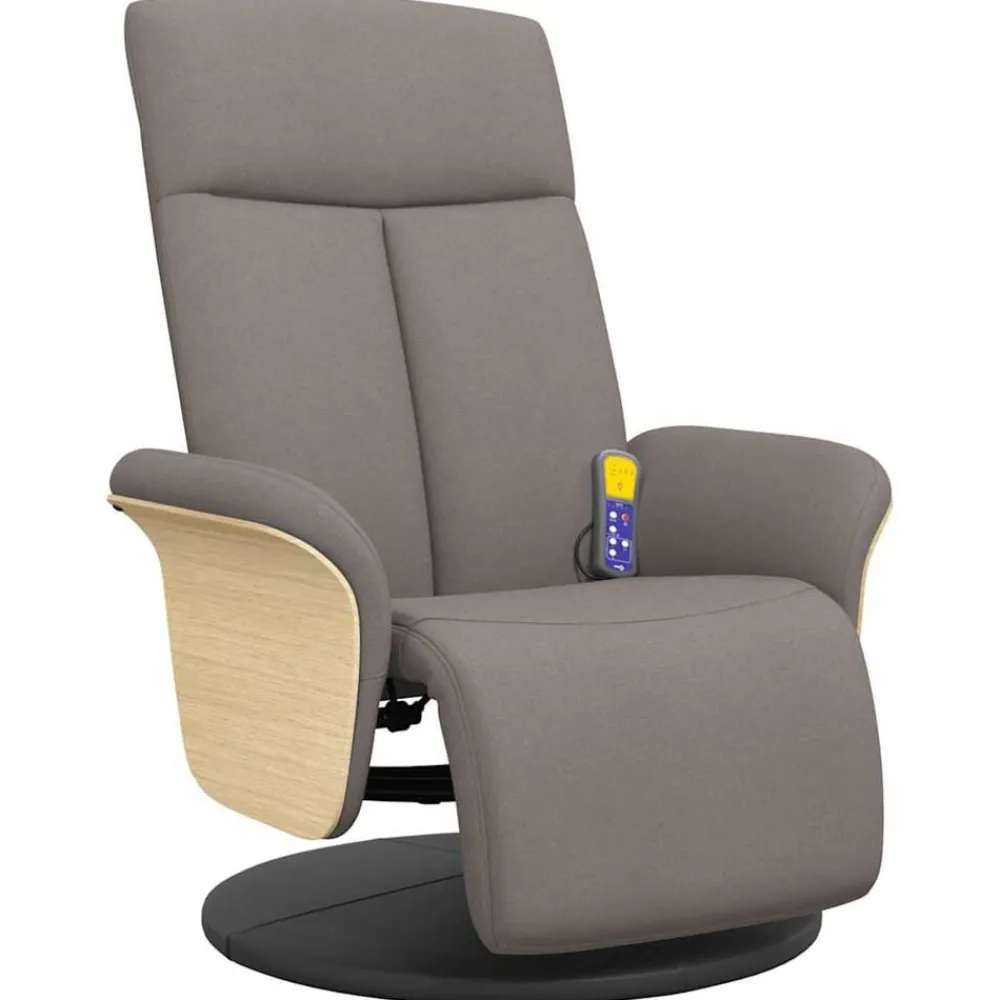 vidaXL Fauteuil inclinable de massage avec repose-pieds tissu
