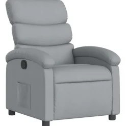 Fauteuils Et Chaises-vidaXL Fauteuil inclinable Tissu Gris clair