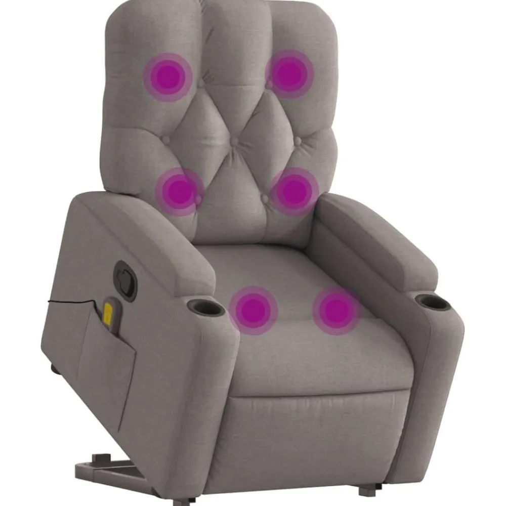 vidaXL Fauteuil inclinable de massage Tissu