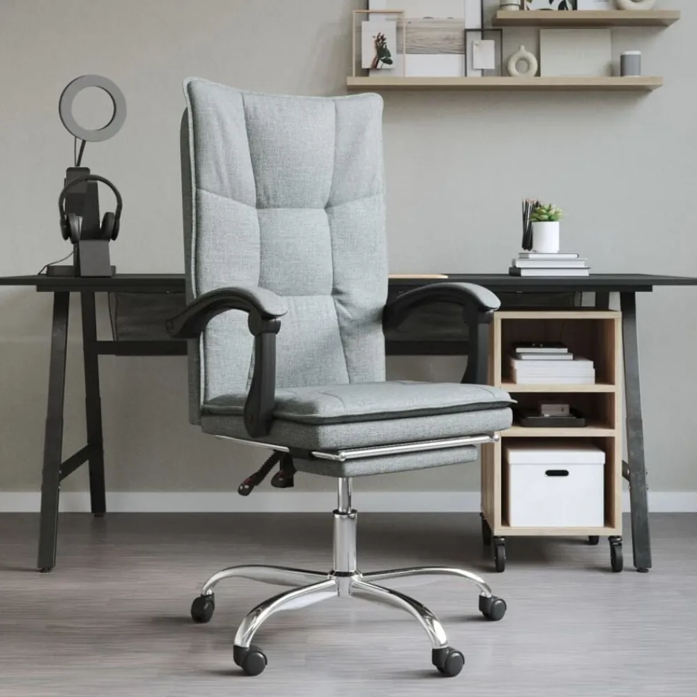 vidaXL Fauteuil inclinable de bureau Tissu