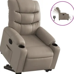 Fauteuils Et Chaises-vidaXL Fauteuil inclinable électrique similicuir Cappuccino
