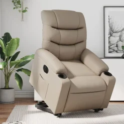 Fauteuils Et Chaises-vidaXL Fauteuil inclinable électrique similicuir Cappuccino