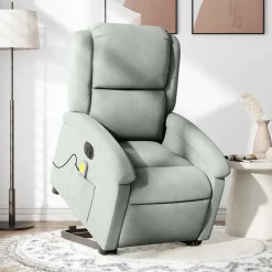 vidaXL Fauteuil inclinable de massage électrique velours