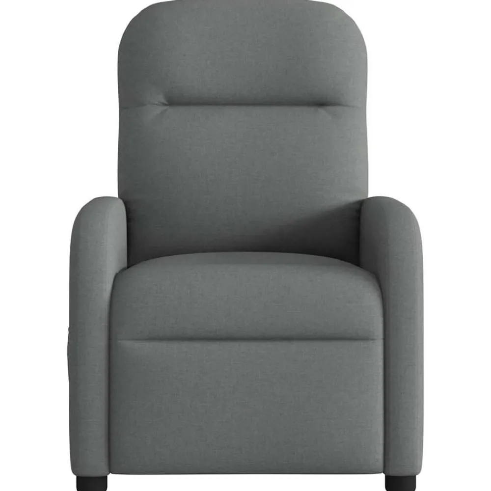 Fauteuils Et Chaises-vidaXL Fauteuil inclinable Tissu Gris foncé
