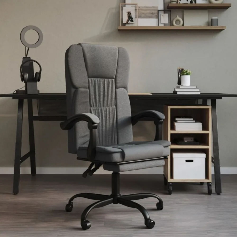 vidaXL Fauteuil inclinable de bureau Tissu
