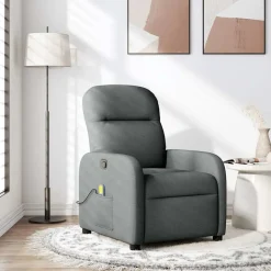 vidaXL Fauteuil inclinable de massage en tissu