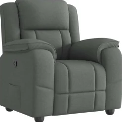 Fauteuils Et Chaises-vidaXL Fauteuil inclinable Tissu Gris foncé