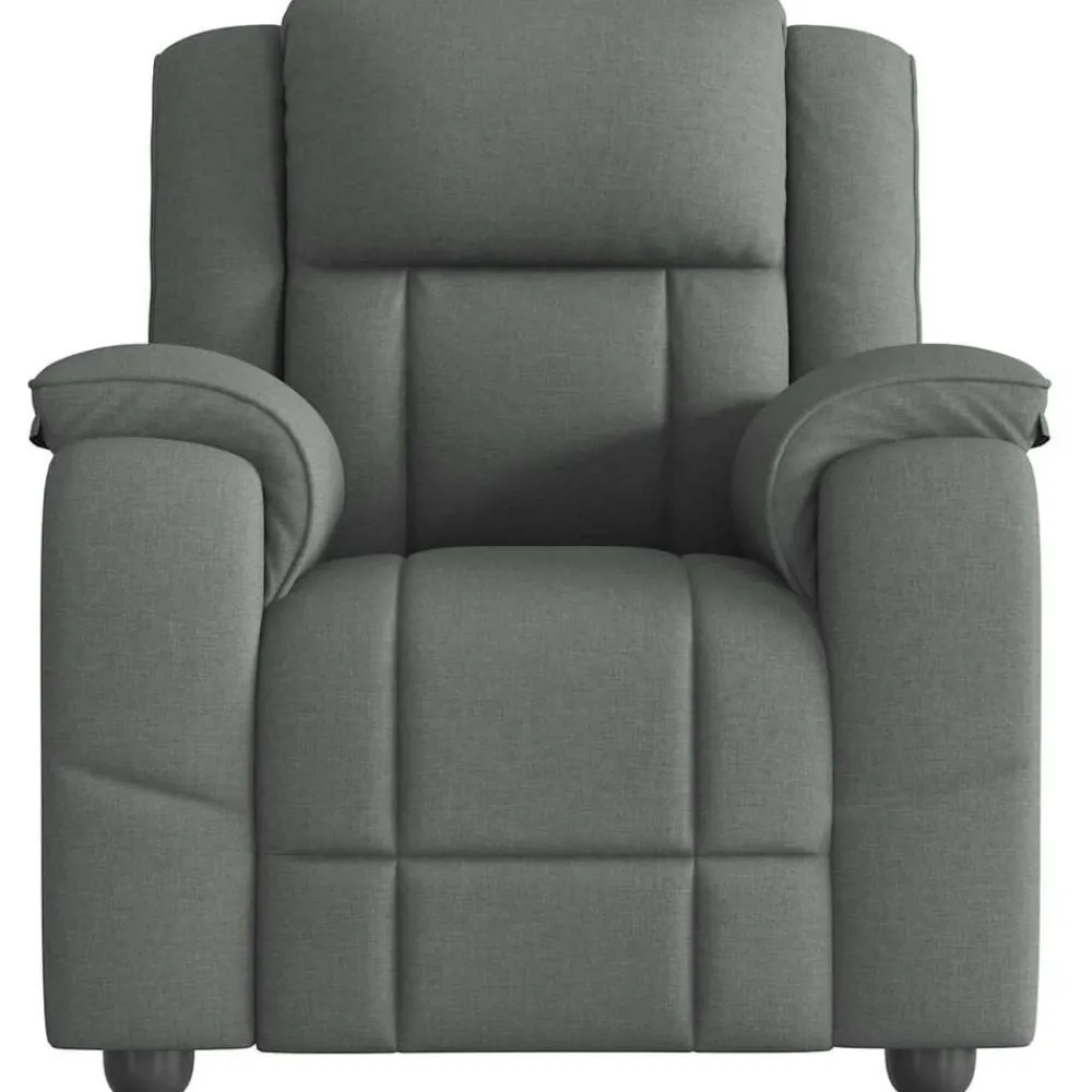 Fauteuils Et Chaises-vidaXL Fauteuil inclinable Tissu Gris foncé