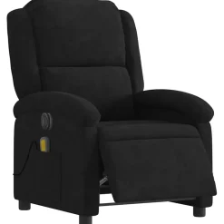 vidaXL Fauteuil inclinable de massage électrique velours