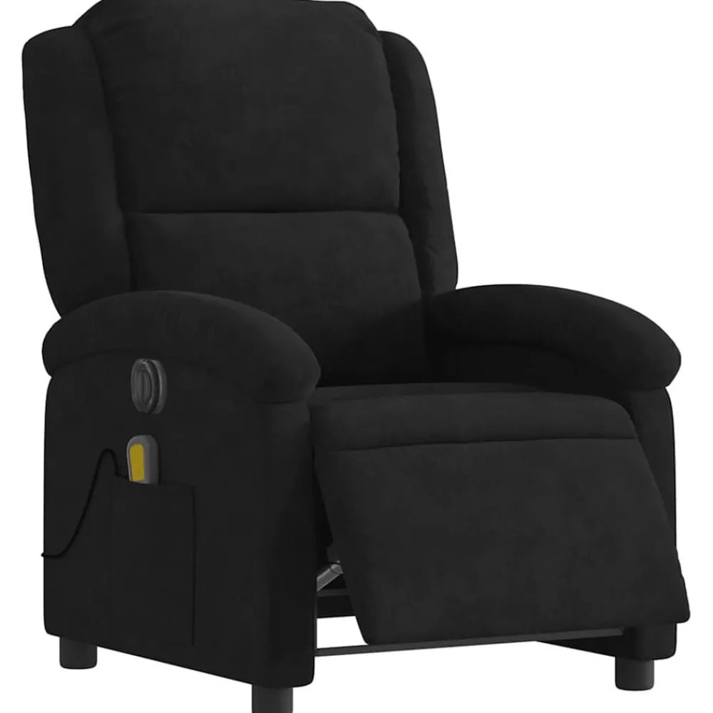 vidaXL Fauteuil inclinable de massage électrique velours