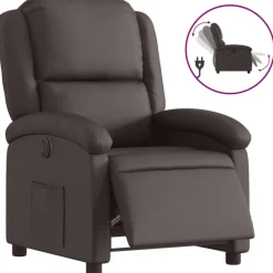 vidaXL Fauteuil inclinable électrique cuir véritable