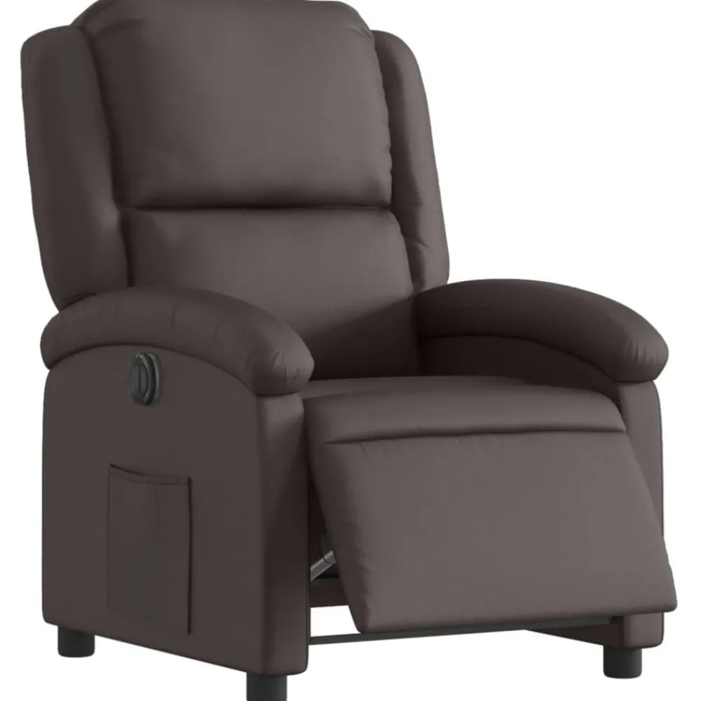 vidaXL Fauteuil inclinable électrique cuir véritable