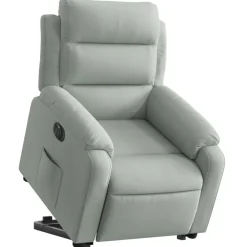 Fauteuils Et Chaises-vidaXL Fauteuil inclinable électrique velours Gris clair