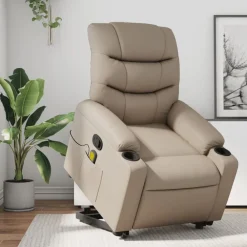 vidaXL Fauteuil inclinable de massage Similicuir