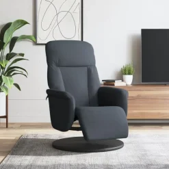 vidaXL Fauteuil inclinable avec repose-pied velours