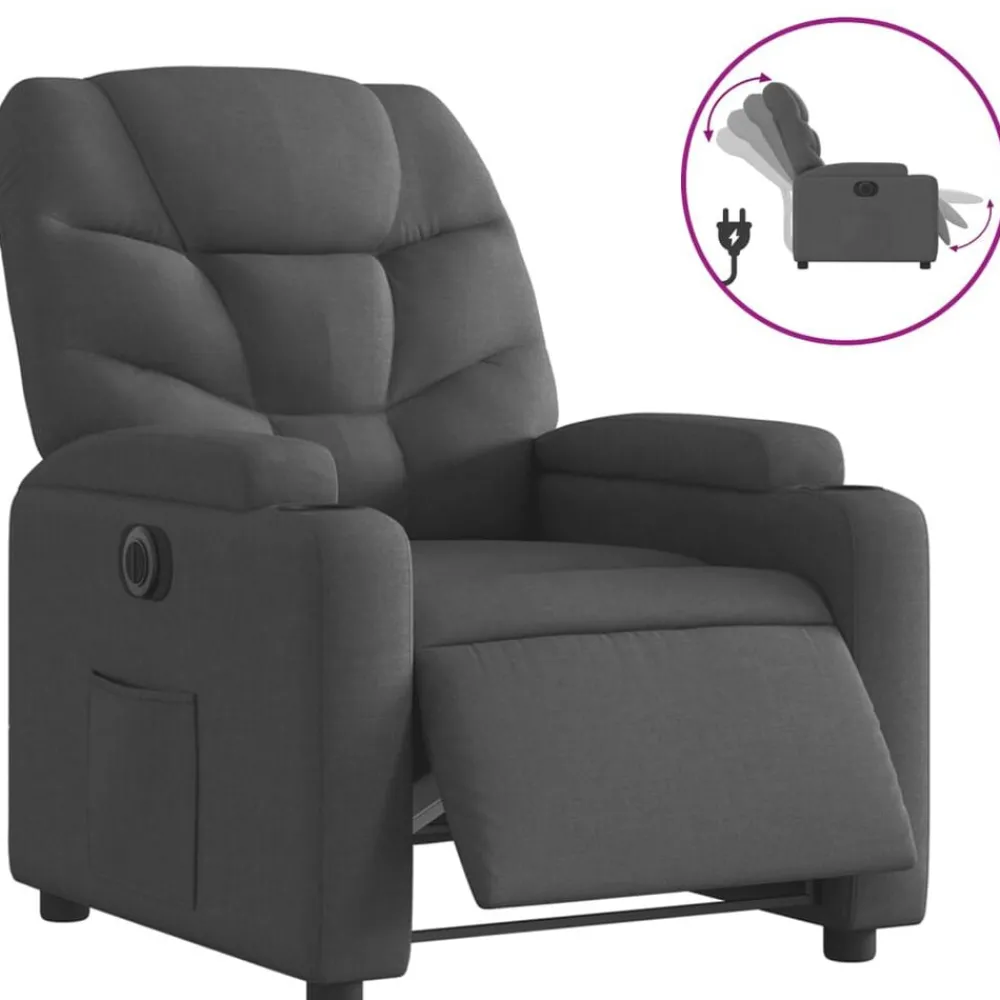 vidaXL Fauteuil inclinable électrique Tissu