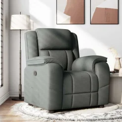 vidaXL Fauteuil inclinable Gris foncé Tissu