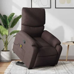 vidaXL Fauteuil inclinable de massage Tissu