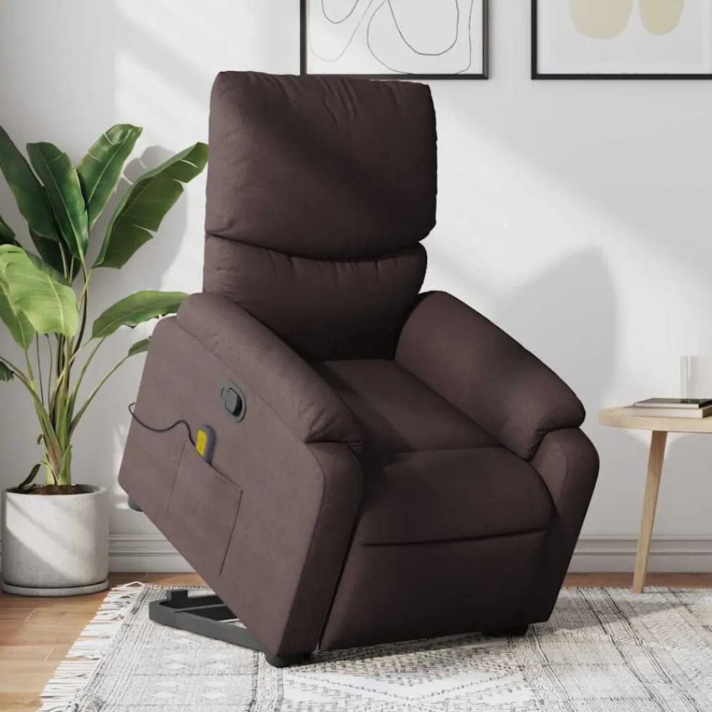 vidaXL Fauteuil inclinable de massage Tissu