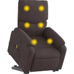 vidaXL Fauteuil inclinable de massage Tissu