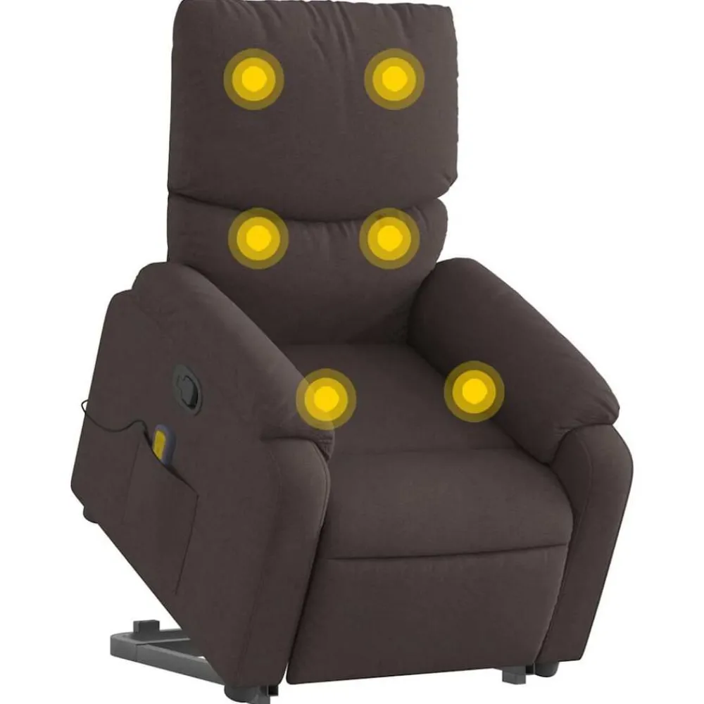 vidaXL Fauteuil inclinable de massage Tissu