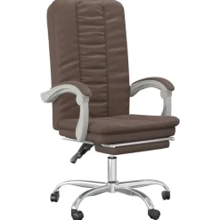 Meubles De Bureau-vidaXL Fauteuil inclinable de bureau Similicuir Marron
