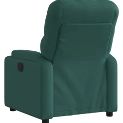 Fauteuils Et Chaises-vidaXL Fauteuil inclinable Tissu Vert foncé