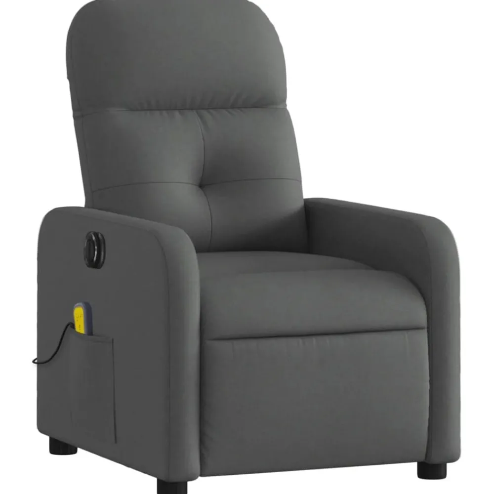 vidaXL Fauteuil inclinable de massage électrique tissu