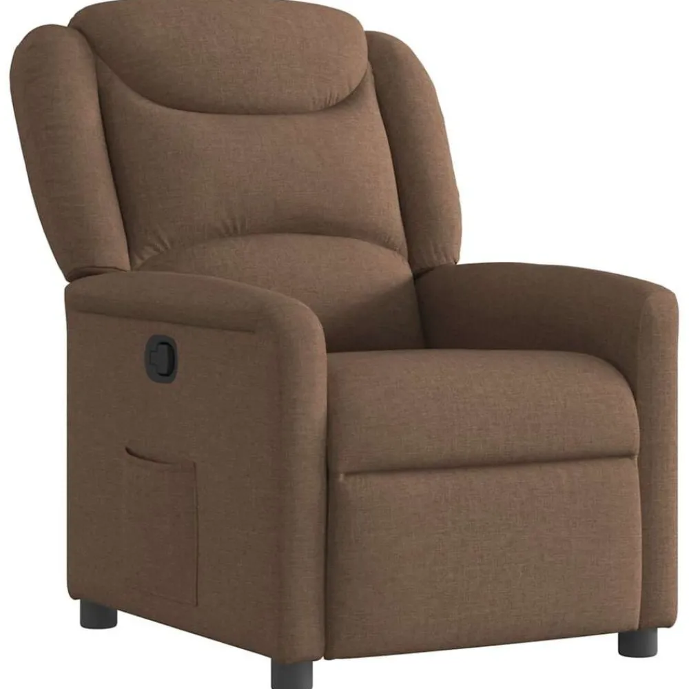 Fauteuils Et Chaises-vidaXL Fauteuil inclinable Tissu Marron