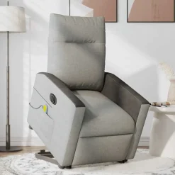 vidaXL Fauteuil inclinable de massage électrique tissu