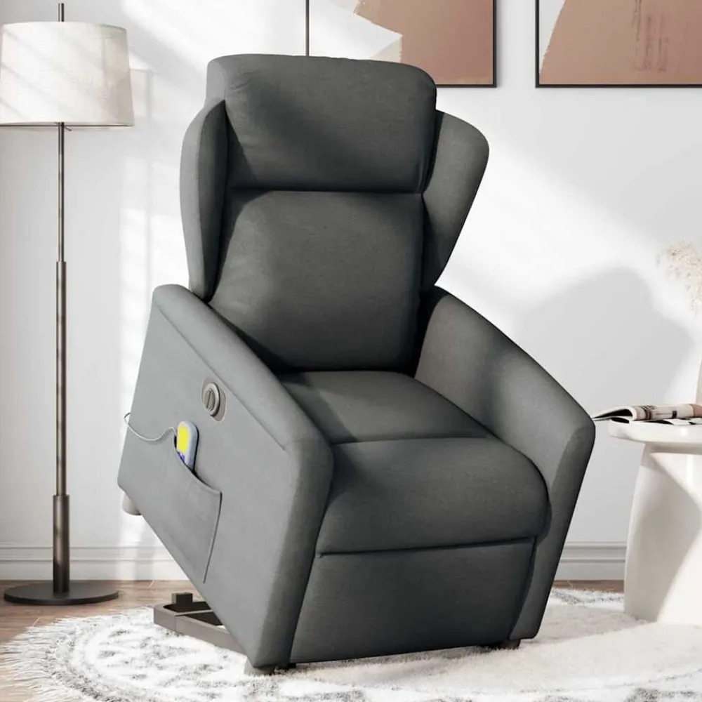 vidaXL Fauteuil inclinable de massage électrique Tissu