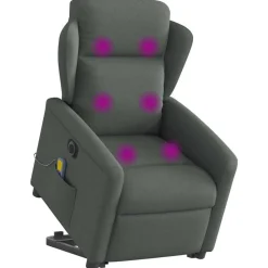 vidaXL Fauteuil inclinable de massage électrique Tissu