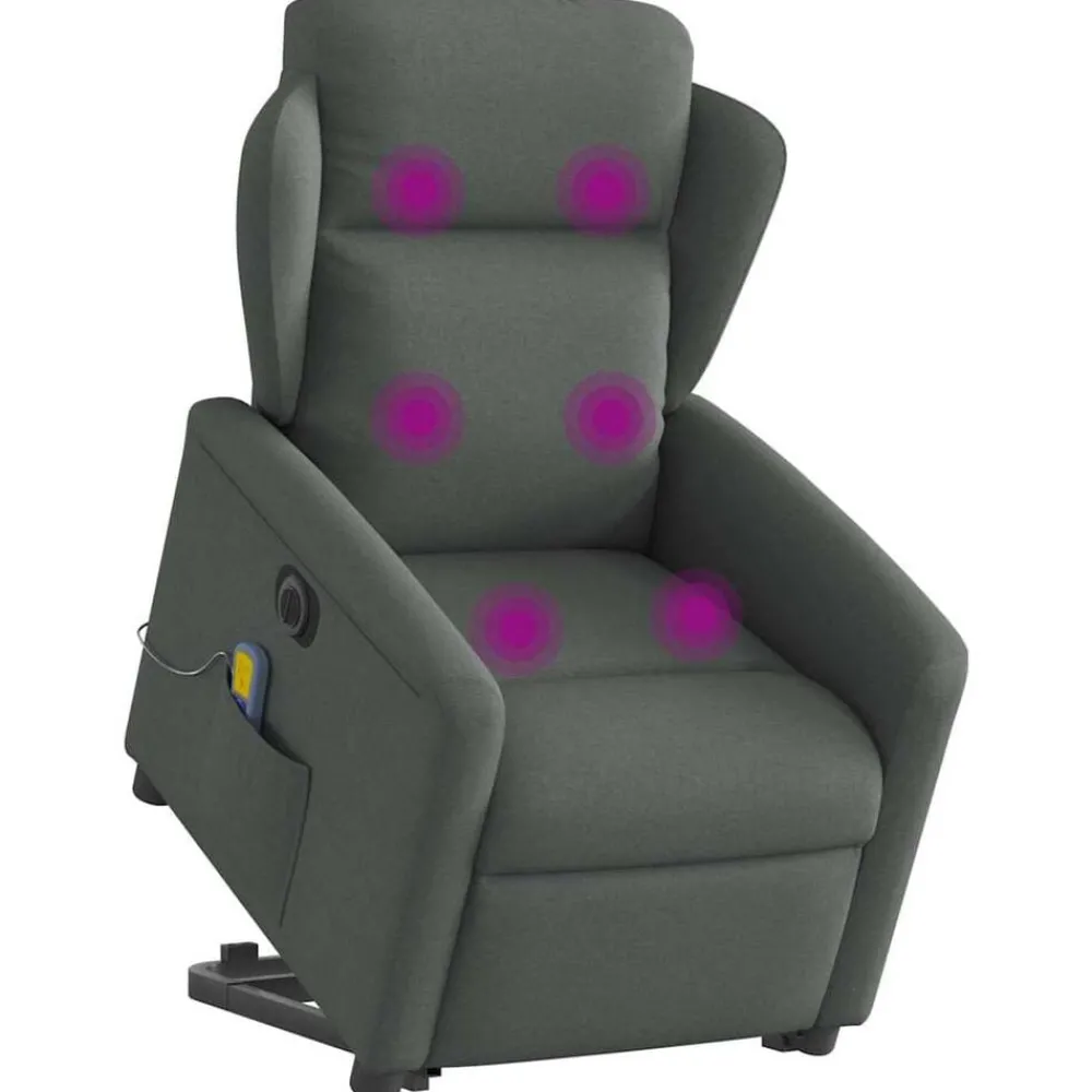 vidaXL Fauteuil inclinable de massage électrique Tissu