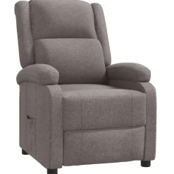 Fauteuils Et Chaises-vidaXL Fauteuil inclinable Taupe Tissu Bleu