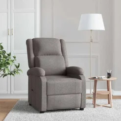 Fauteuils Et Chaises-vidaXL Fauteuil inclinable Taupe Tissu Bleu