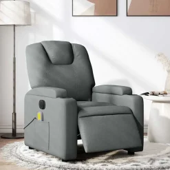 vidaXL Fauteuil inclinable de massage électrique tissu