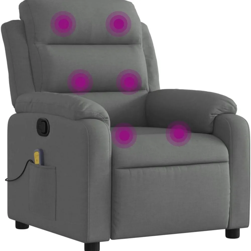 vidaXL Fauteuil inclinable de massage tissu
