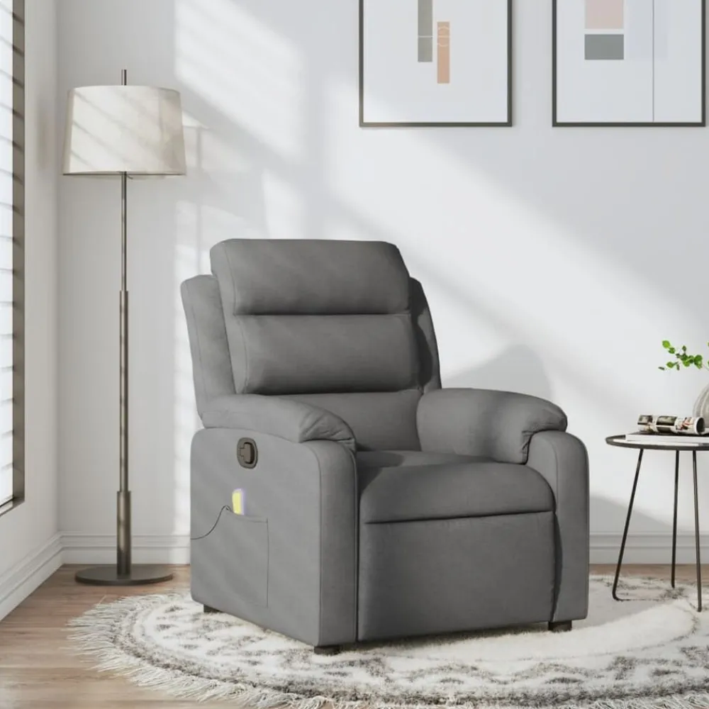 vidaXL Fauteuil inclinable de massage tissu