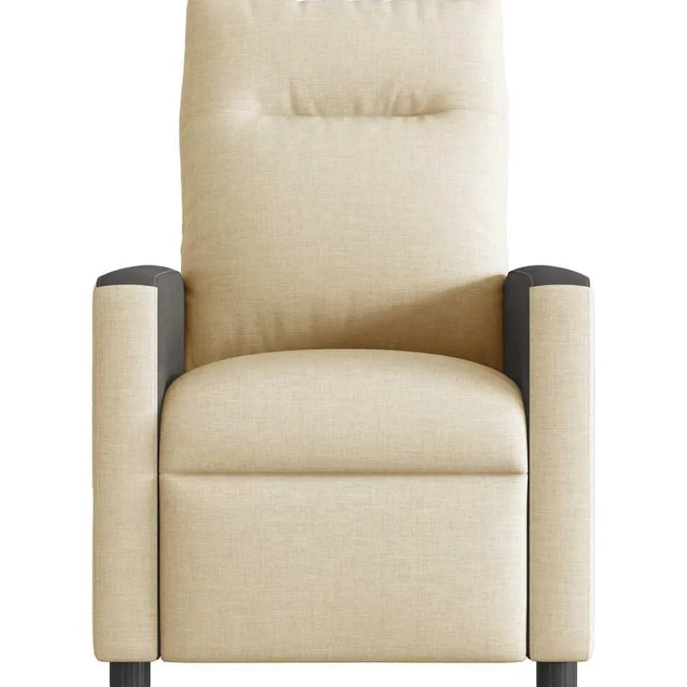 Fauteuils Et Chaises-vidaXL Fauteuil inclinable Crème Tissu Crème