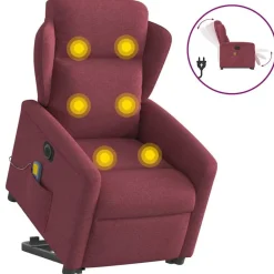 vidaXL Fauteuil inclinable de massage électrique Tissu