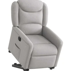 Fauteuils Et Chaises-vidaXL Fauteuil inclinable électrique tissu Gris nuage