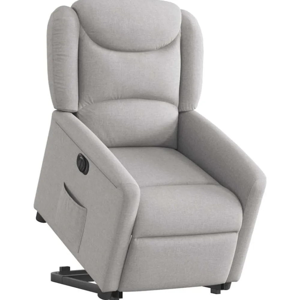 Fauteuils Et Chaises-vidaXL Fauteuil inclinable électrique tissu Gris nuage