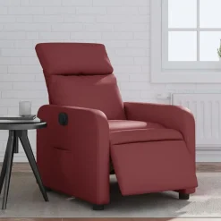 Fauteuils Et Chaises-vidaXL Fauteuil inclinable électrique Similicuir Rouge bordeaux