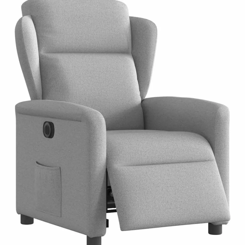 Fauteuils Et Chaises-vidaXL Fauteuil inclinable électrique tissu Gris nuage