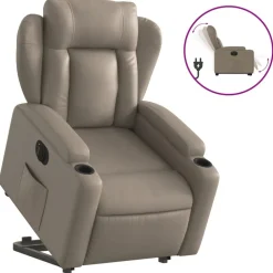 Fauteuils Et Chaises-vidaXL Fauteuil inclinable électrique similicuir Cappuccino