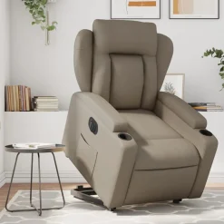 Fauteuils Et Chaises-vidaXL Fauteuil inclinable électrique similicuir Cappuccino
